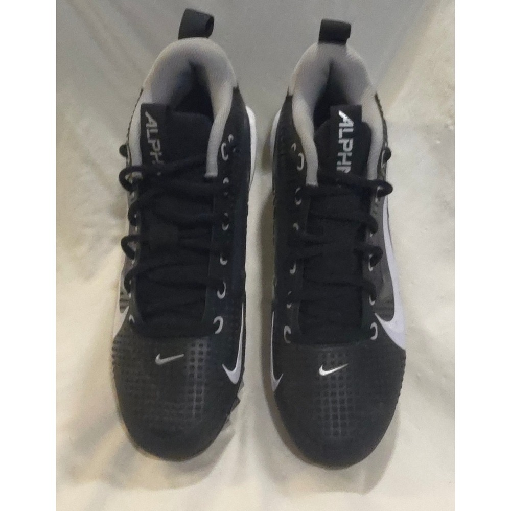 Nike Alpha Menace 4 Shark Football Cleats Black White FN0027-001 Mens 7